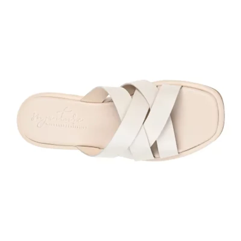 Journee Signature Womens Parkker Slide Sandals