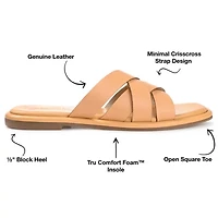 Journee Signature Womens Parkker Slide Sandals