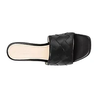 Journee Signature Kellee Womens Square Open Toe Stacked Heel Pumps