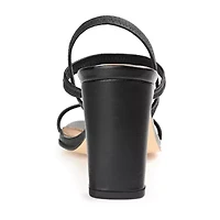 Journee Signature Lenonn Womens Square Open Toe Block Heel Pumps