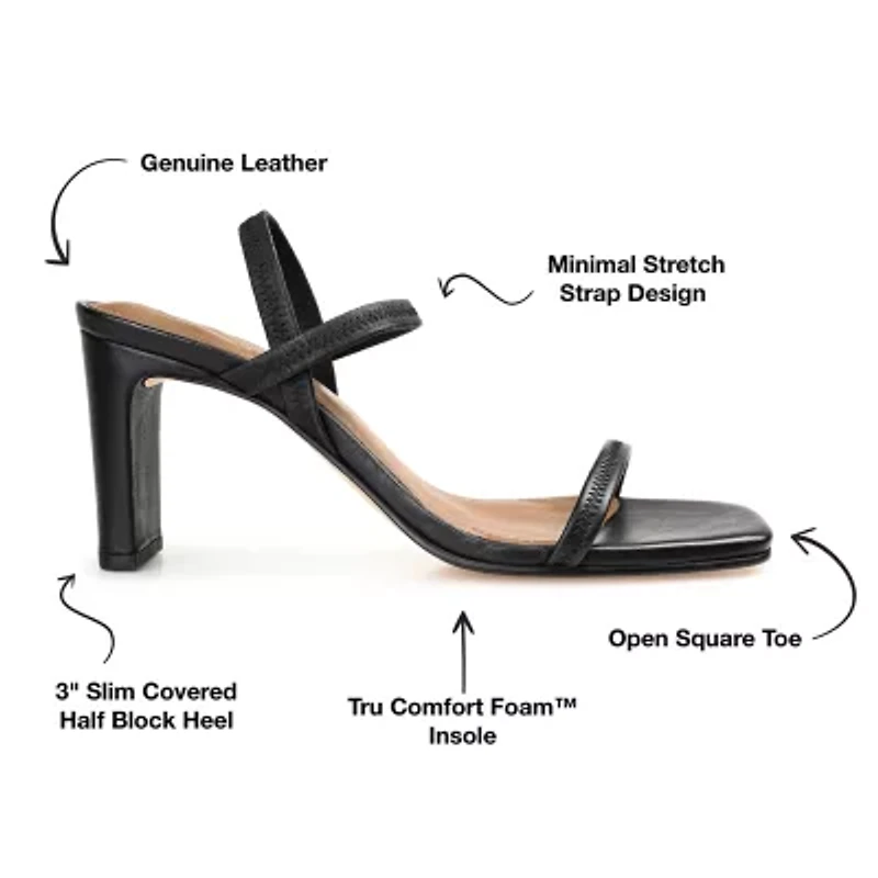 Journee Signature Lenonn Womens Square Open Toe Block Heel Pumps