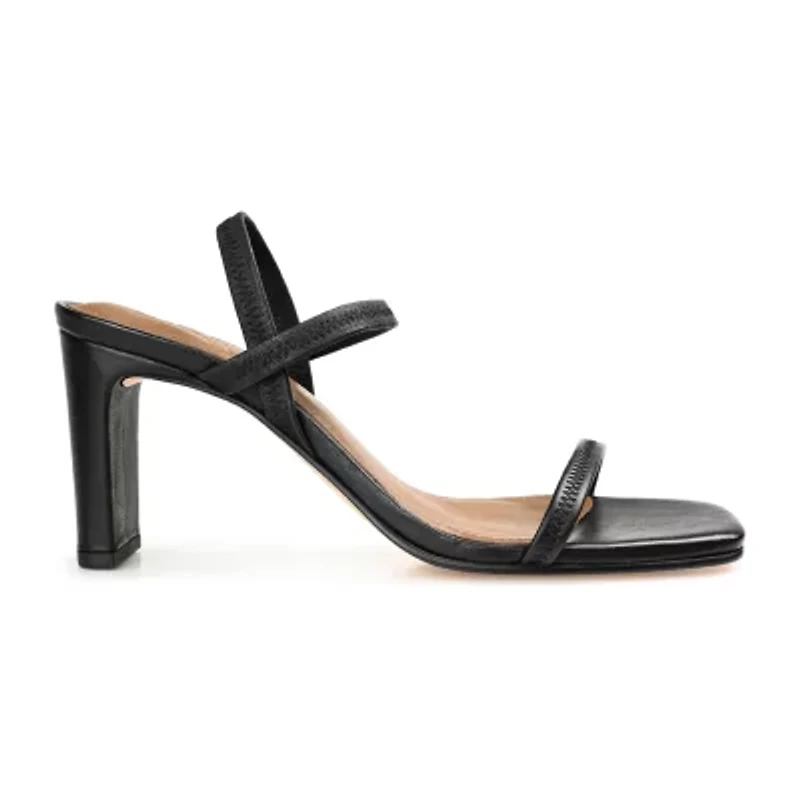 Journee Signature Lenonn Womens Square Open Toe Block Heel Pumps