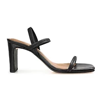 Journee Signature Lenonn Womens Square Open Toe Block Heel Pumps