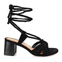 Journee Signature Railee Womens Round Open Toe Stacked Heel Pumps