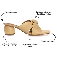 Journee Signature Charlize Womens Square Open Toe Block Heel Pumps