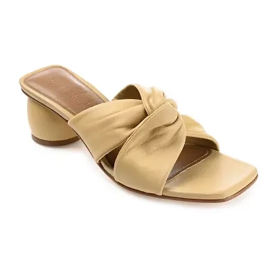 Journee Signature Charlize Womens Square Open Toe Block Heel Pumps