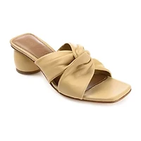 Journee Signature Charlize Womens Square Open Toe Block Heel Pumps