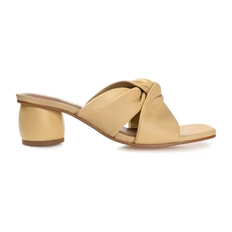 Journee Signature Charlize Womens Square Open Toe Block Heel Pumps