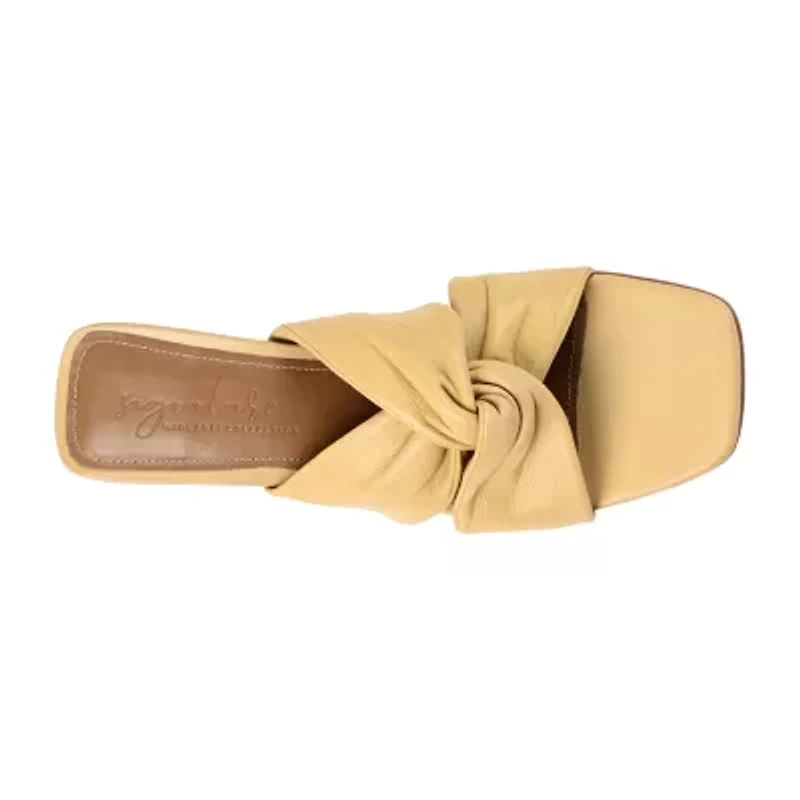 Journee Signature Charlize Womens Square Open Toe Block Heel Pumps