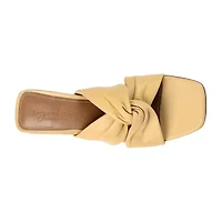 Journee Signature Charlize Womens Square Open Toe Block Heel Pumps