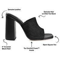 Journee Signature Deena Womens Square Open Toe Block Heel Pumps