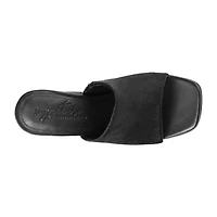 Journee Signature Deena Womens Square Open Toe Block Heel Pumps