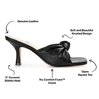 Journee Signature Finlee Womens Square Open Toe Stiletto Heel Pumps