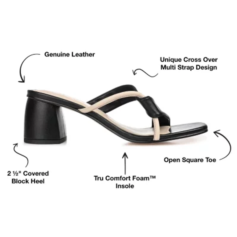 Journee Signature Jossette Womens Square Open Toe Block Heel Pumps