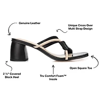 Journee Signature Jossette Womens Square Open Toe Block Heel Pumps