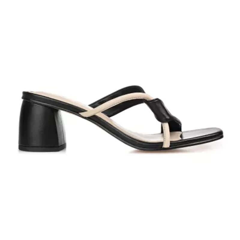 Journee Signature Jossette Womens Square Open Toe Block Heel Pumps