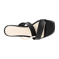 Journee Signature Jossette Womens Square Open Toe Block Heel Pumps