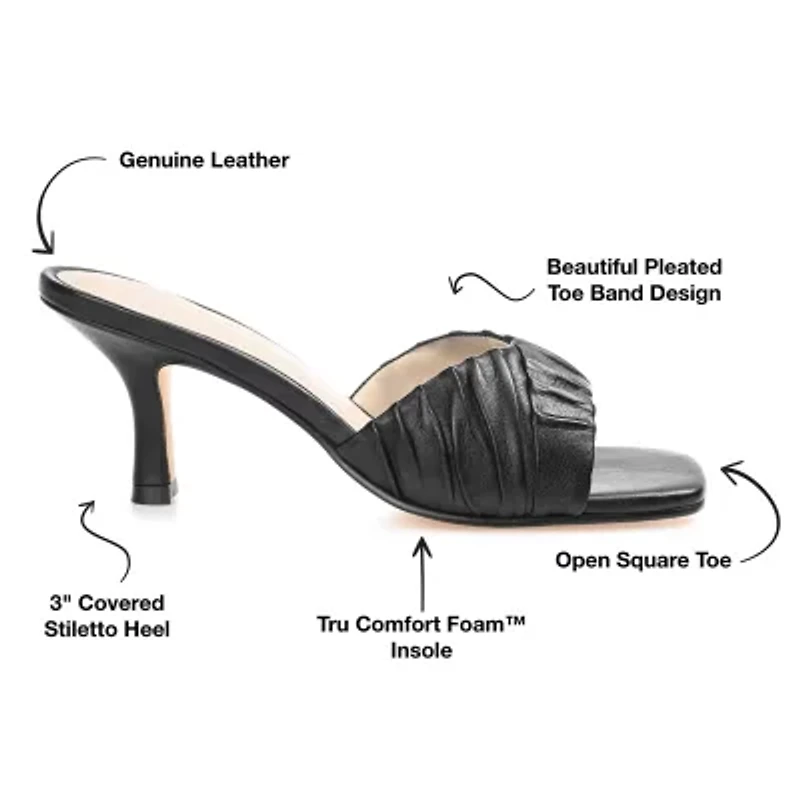 Journee Signature Juliette Womens Square Open Toe Stiletto Heel Pumps