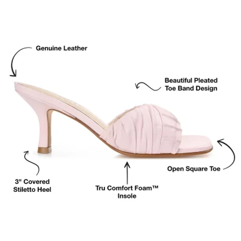 Journee Signature Juliette Womens Square Open Toe Stiletto Heel Pumps