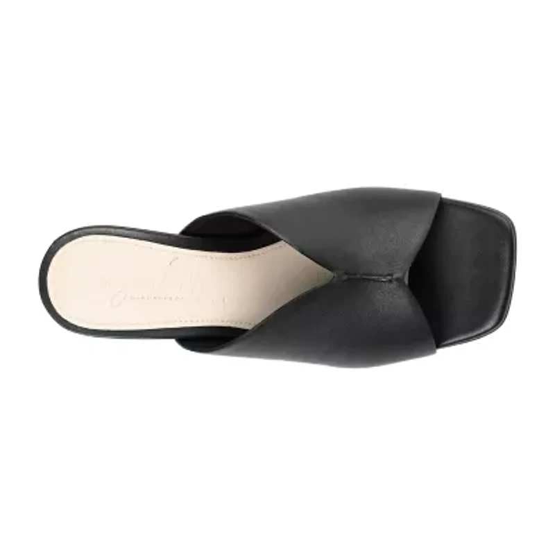 Journee Signature Karah Womens Square Open Toe Block Heel Pumps