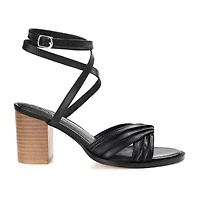 Journee Signature Freeda Womens Round Open Toe Stacked Heel Pumps