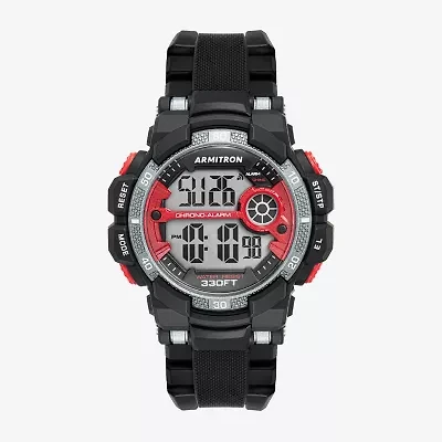 Armitron Mens Chronograph Black Strap Watch 40/8486rbk