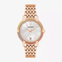 Armitron Womens Rose Goldtone Stainless Steel Bracelet Watch 75/5887mprr