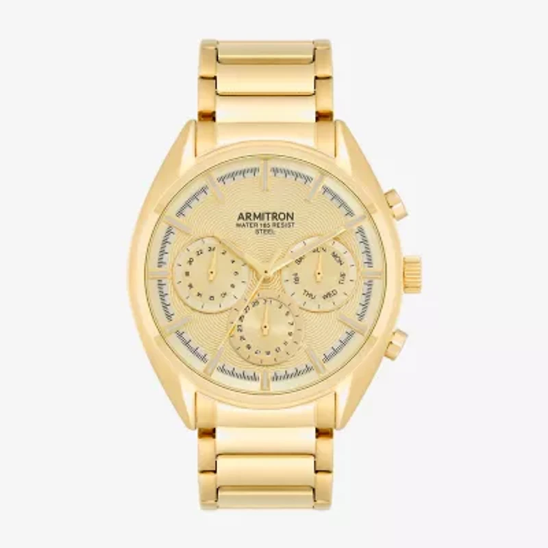 Armitron Mens Gold Tone Stainless Steel Bracelet Watch 20/5555chgp