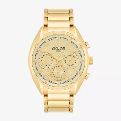 Armitron Mens Gold Tone Stainless Steel Bracelet Watch 20/5555chgp