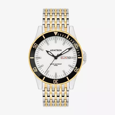 Armitron Mens Two Tone Stainless Steel Bracelet Watch 20/5557wttt
