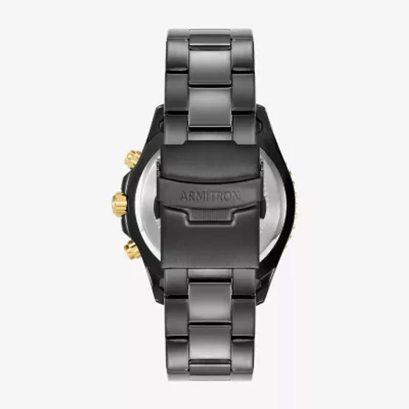 Armitron Mens Black Stainless Steel Bracelet Watch 20/5351rbbg