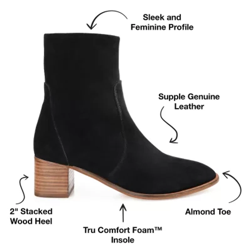 Journee Signature Womens Airly Stacked Heel Booties