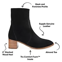 Journee Signature Womens Airly Stacked Heel Booties