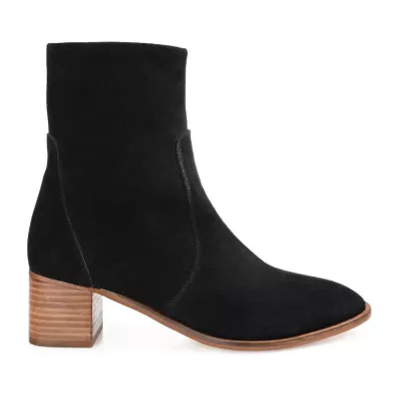 Journee Signature Womens Airly Stacked Heel Booties
