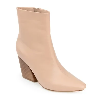 Journee Signature Womens Hydra Stacked Heel Booties