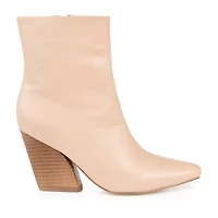 Journee Signature Womens Hydra Stacked Heel Booties