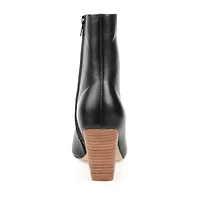 Journee Signature Womens Hydra Stacked Heel Booties