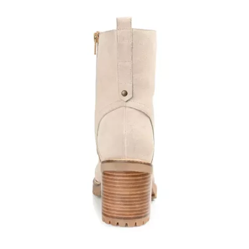Journee Signature Womens Malle Stacked Heel Booties
