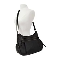 Bueno of California Elephant Large Washed Hobo Crossbody Bag