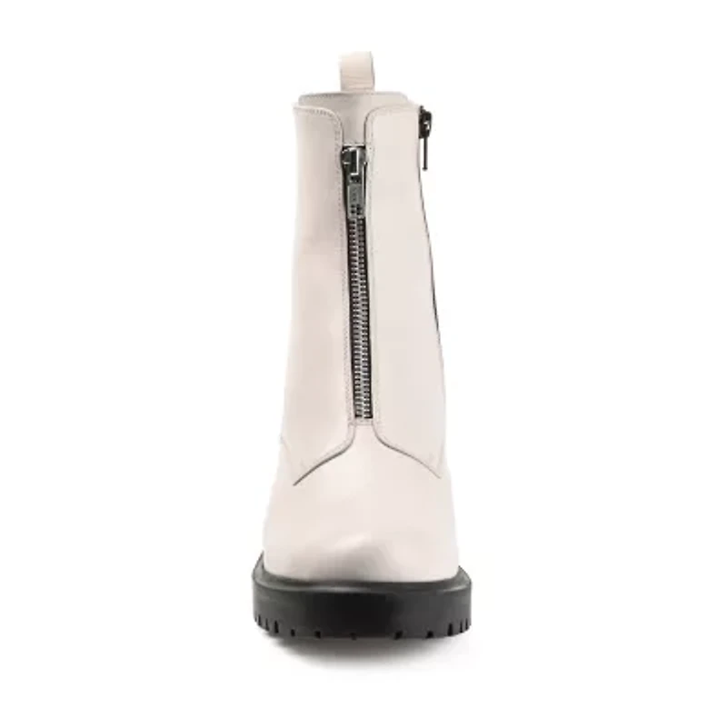 Journee Signature Womens Norrah Stacked Heel Booties