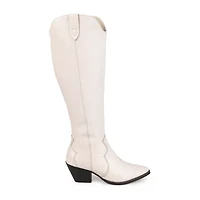 Journee Signature Womens Pryse Block Heel Dress Boots