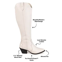 Journee Signature Womens Pryse Block Heel Dress Boots