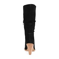 Journee Signature Womens Syrinn Stacked Heel Slouch Boots