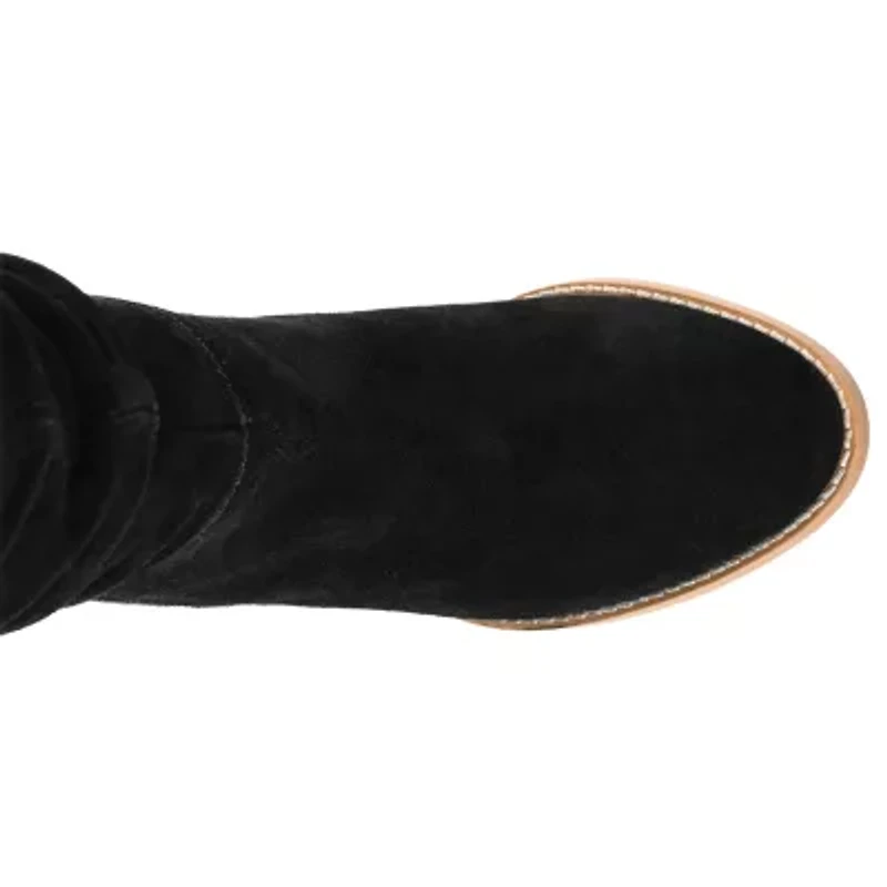 Journee Signature Womens Syrinn Stacked Heel Slouch Boots