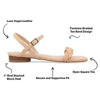 Journee Collection Womens Verity Ankle Strap Flat Sandals