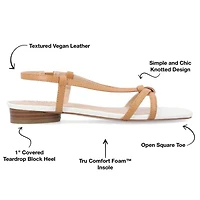 Journee Collection Womens Bridget Slingback Strap Flat Sandals