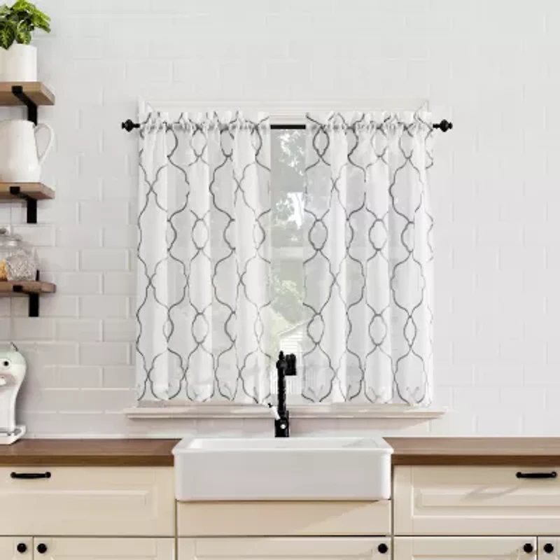 No 918 Micah 2-pc. Rod Pocket Window Tier
