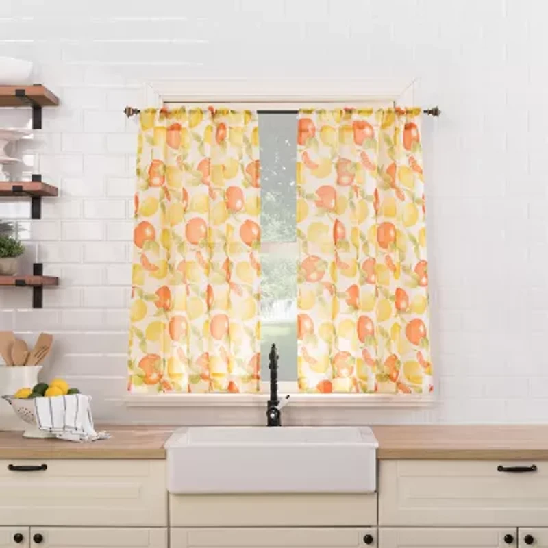 No 918 Clementine 2-pc. Rod Pocket Window Tier