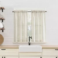 No 918 Teagan 2-pc. Rod Pocket Window Tier