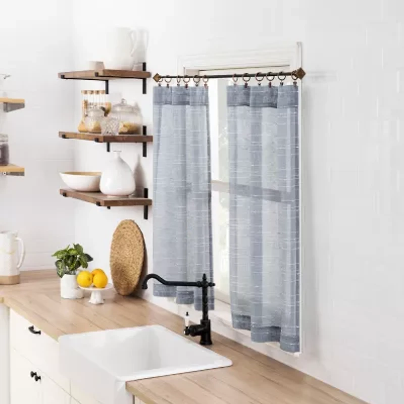 No 918 Teagan 2-pc. Rod Pocket Window Tier